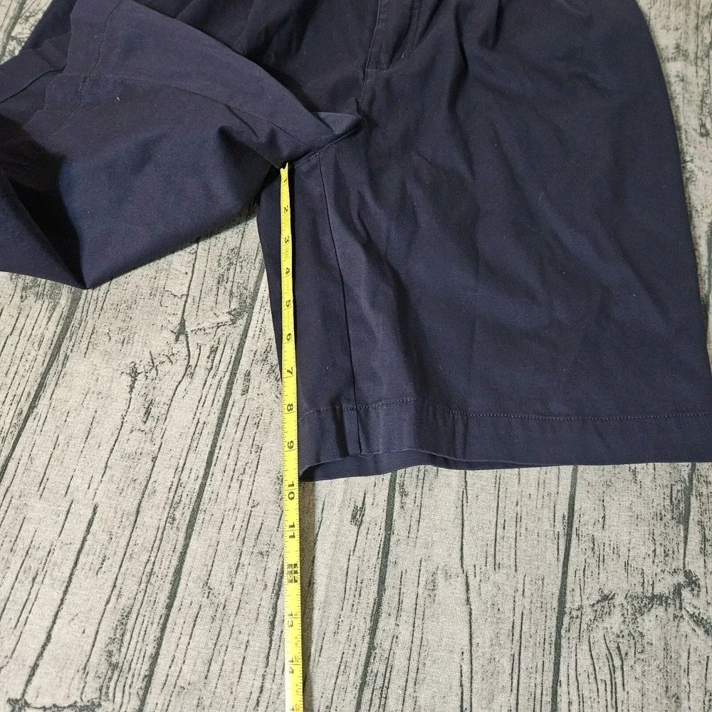 Adidas Golf Shorts Stretch Match  Chinos Mens 34 Navy Play Pleated‎ 9